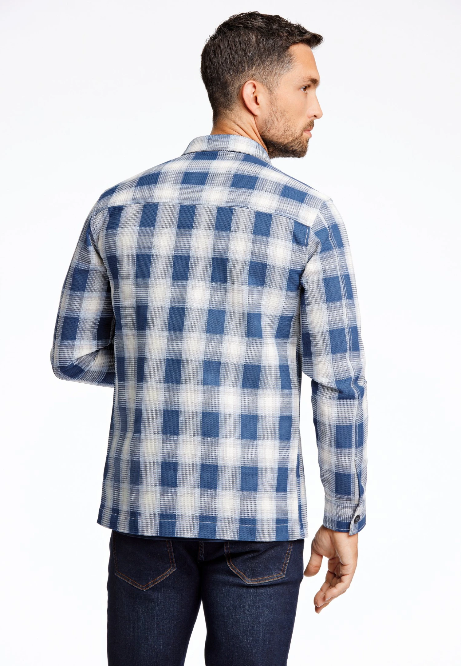 Lindbergh Structure Overshirt - Lichte Jas - Navy 5 Lindbergh Structure Overshirt - Lichte Jas - Navy - Afbeelding 3