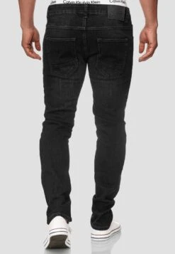 Indicode Jeans Stretch - Slim Fit Jeans - Black -Jack and Jones Verkoopwinkel 2f20902bcae8422197fb25654f7432a6