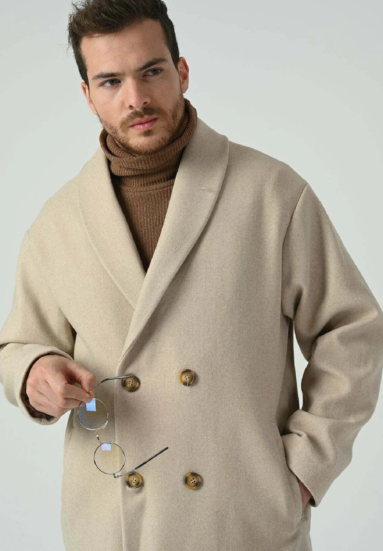 Halflange Jas - Stone 6 Halflange Jas - Stone - Afbeelding 4