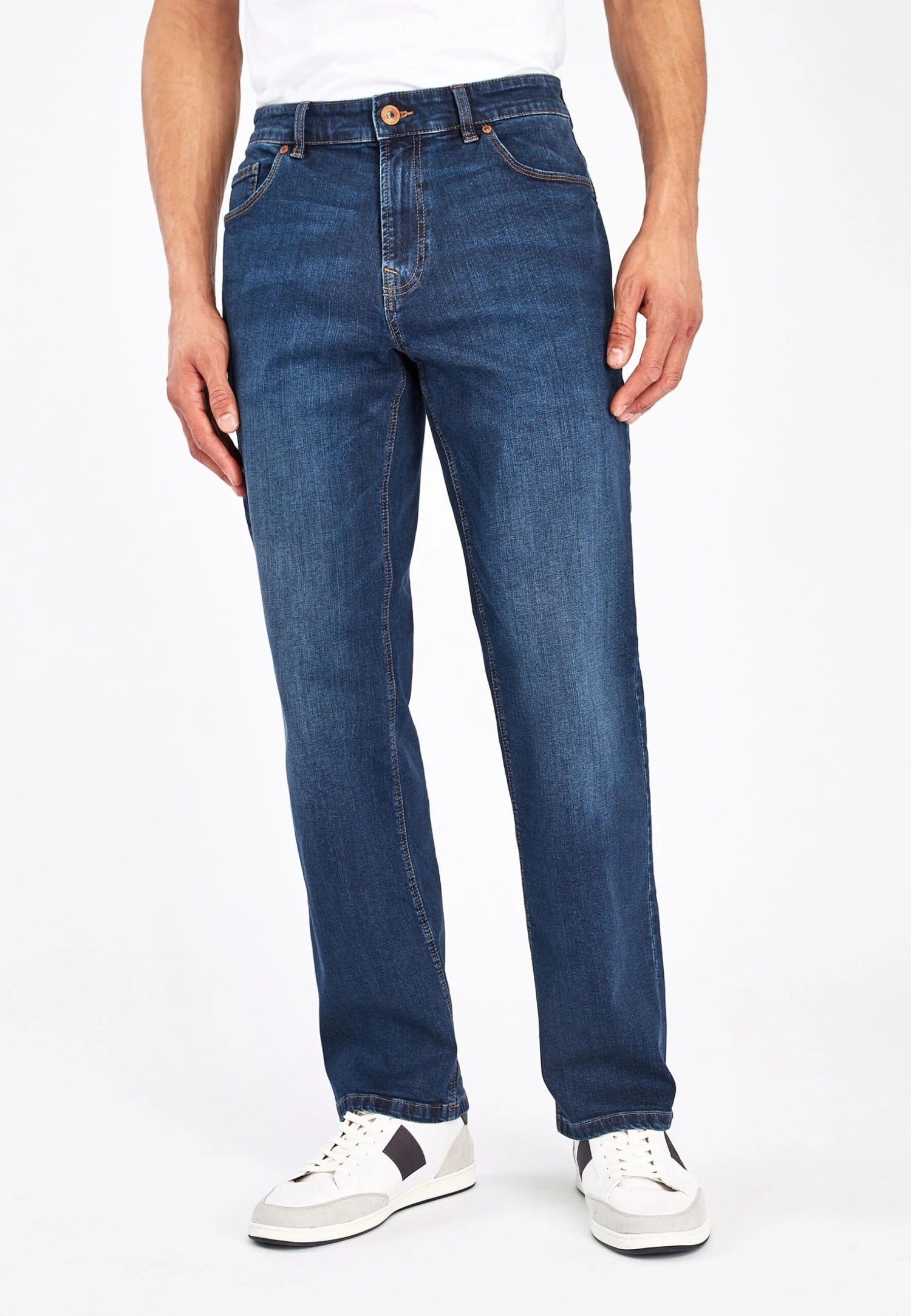 Next Relaxed Fit Jeans - Mottled Blue 3 Next Relaxed Fit Jeans - Mottled Blue