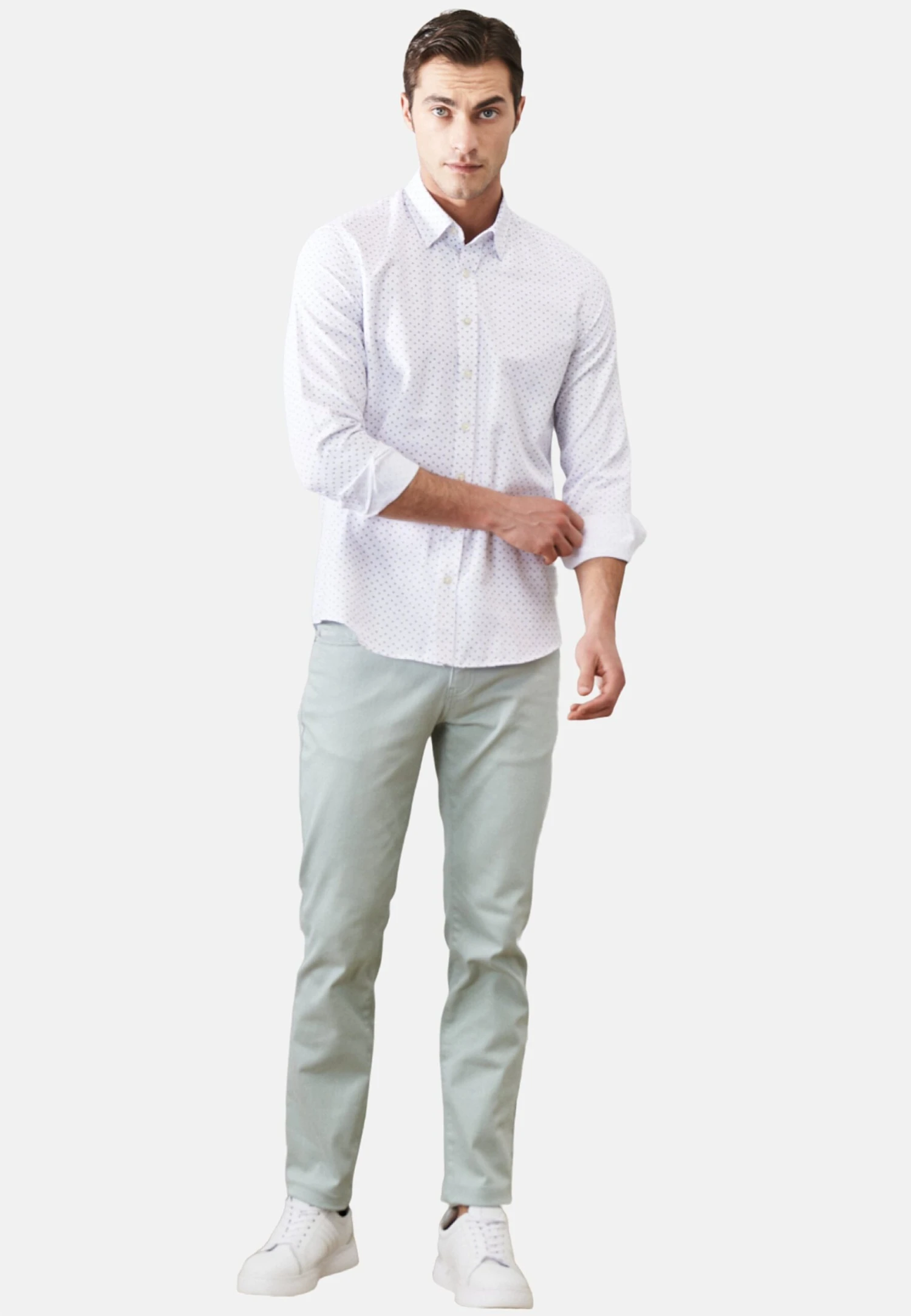 Straight Leg Jeans - Water Green 4 Straight Leg Jeans - Water Green - Afbeelding 2