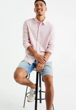 WE FASHION Linen Blend - Overhemd - Pink -Jack and Jones Verkoopwinkel 33bb083208454222ac5eed6e4f405c27