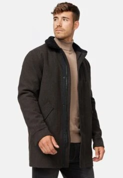 Indicode Jeans Falmo - Halflange Jas - Mini Herringbone Brown -Jack and Jones Verkoopwinkel 34e51374460c40b28a8983f6d1d735b1