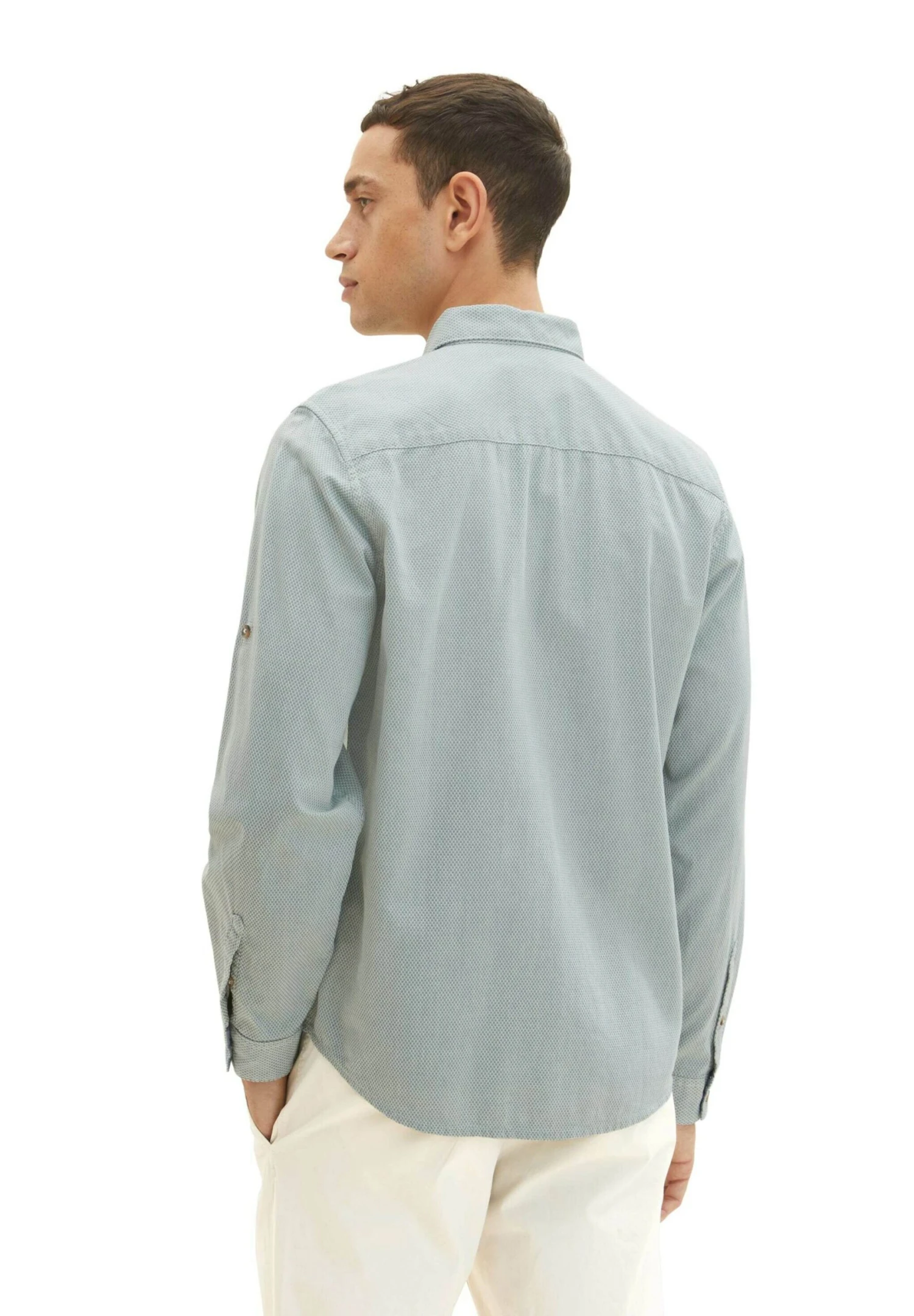 Tom Tailor Mit Struktur - Overhemd - Green White Squared Structure 5 Tom Tailor Mit Struktur - Overhemd - Green White Squared Structure - Afbeelding 3