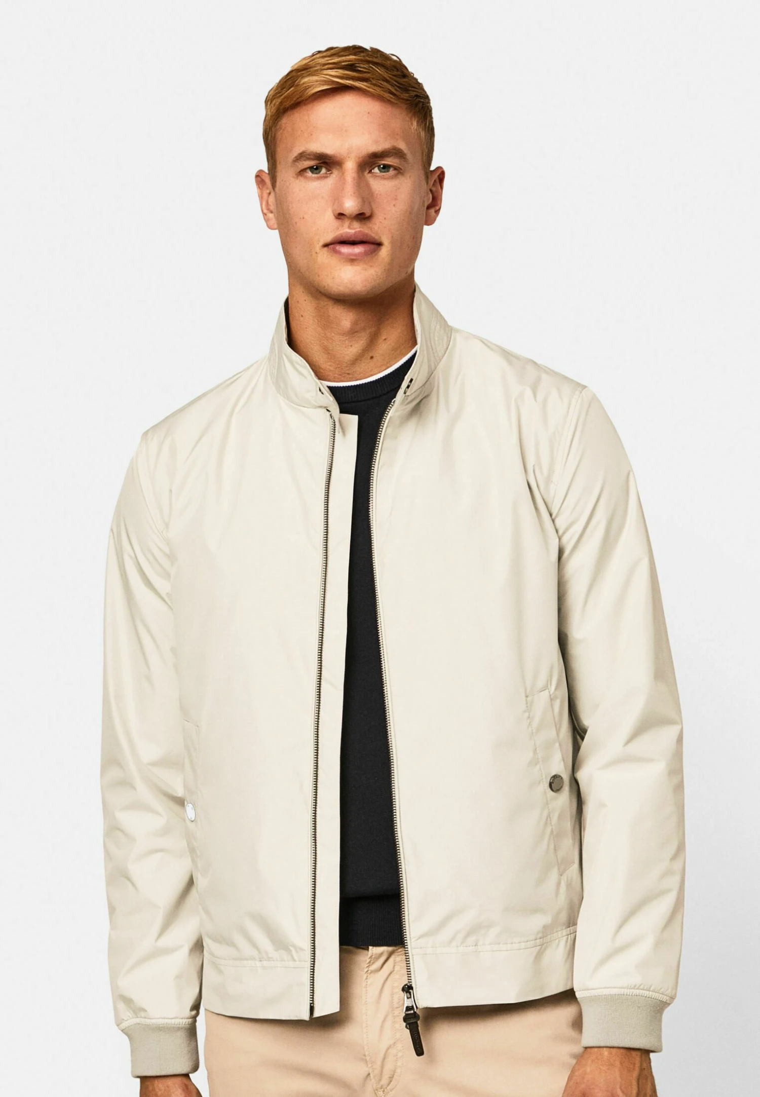 Hackett London Harrington - Jas - Light Grey 9 Hackett London Harrington - Jas - Light Grey - Afbeelding 7