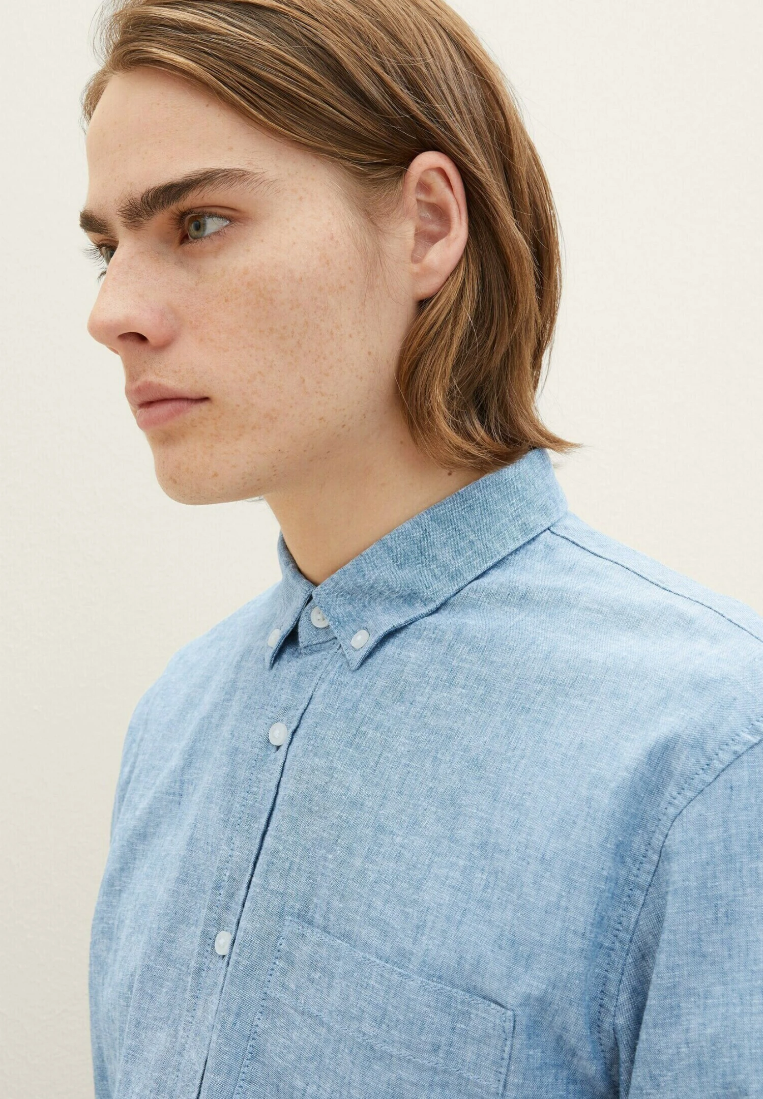 TOM TAILOR Denim Mit Brusttasche - Overhemd - Helsinki Night Blue Chambray 6 TOM TAILOR Denim Mit Brusttasche - Overhemd - Helsinki Night Blue Chambray - Afbeelding 4