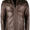 Mit Stehkragen Ik3 - Leren Jas - Brown -Jack and Jones Verkoopwinkel 39c82d5711094e8cbd92bd3db5ad0c58