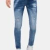 Paint Splatter Stoashed- Slim Fit Jeans - Blauw -Jack and Jones Verkoopwinkel 3a9300c176024a21a3aac94244120588