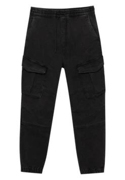 PULL & BEAR Basic Cargo- Jeans Tapered Fit - Black Denim -Jack and Jones Verkoopwinkel 3c1da6b6520a48a4ac878866d7ac5827