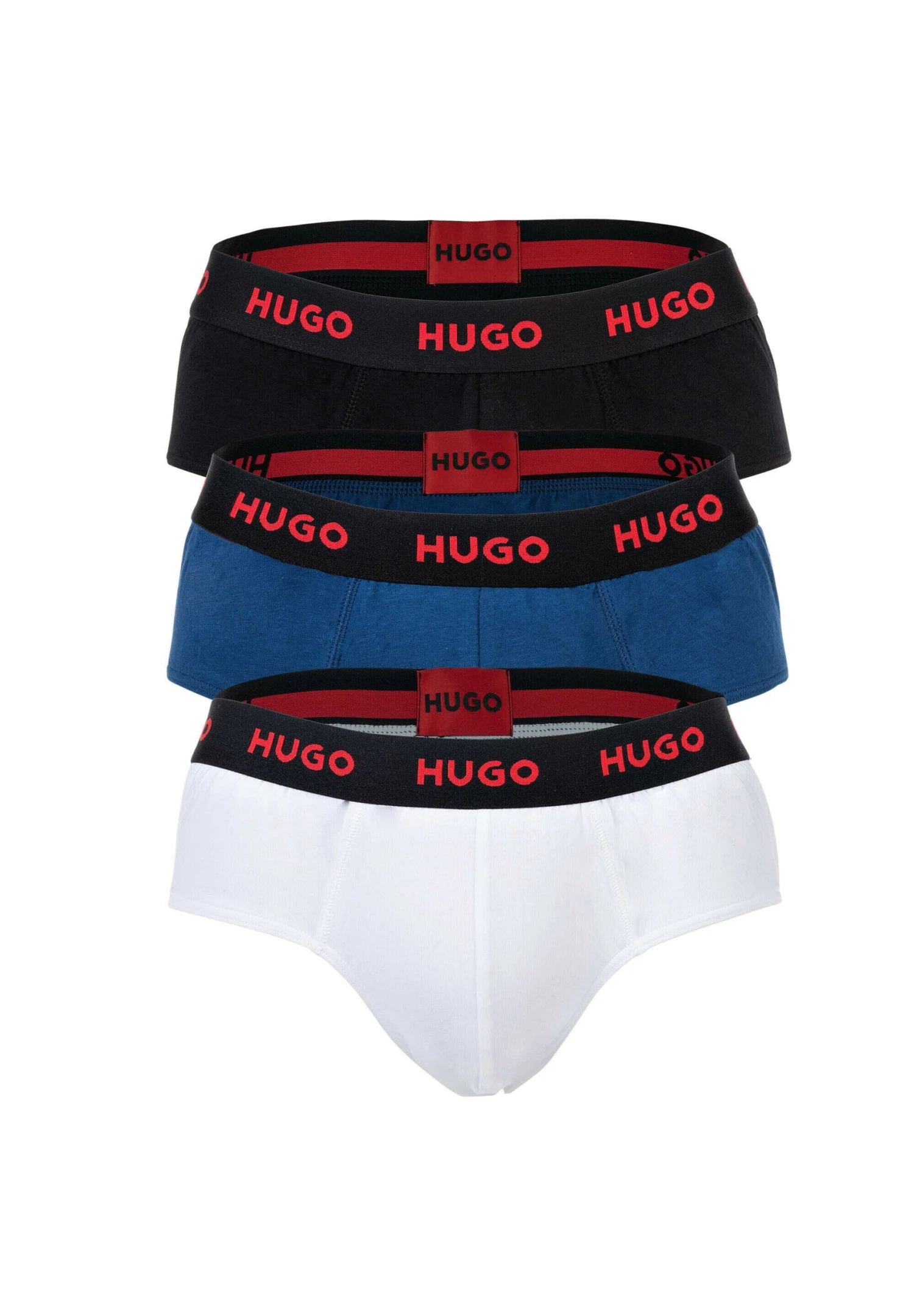 Hugo Hip Triple 3Pack - Slip - Weiß Blau Schwarz 3 Hugo Hip Triple 3Pack - Slip - Weiß Blau Schwarz