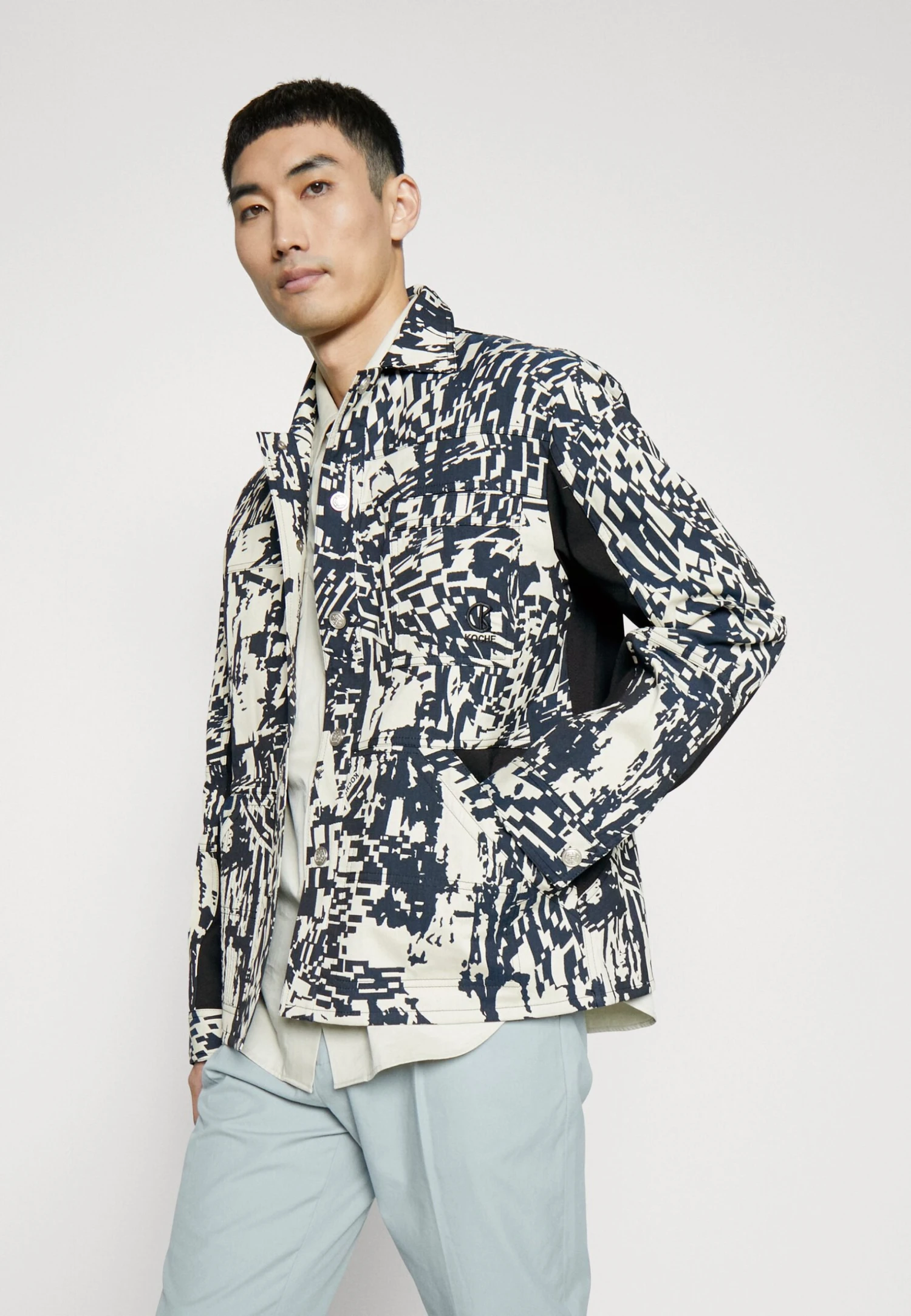 KOCHÉ Sportsjacket Unisex - Lichte Jas - Ecru/Blue 7 KOCHÉ Sportsjacket Unisex - Lichte Jas - Ecru/Blue - Afbeelding 5