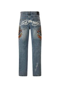 Ed Hardy Hell-Cats Tattoo Graphic - Relaxed Fit Jeans - Bleach -Jack and Jones Verkoopwinkel 3ce943b3e86c48e49af7240a188eefd4