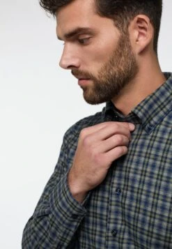 Eterna Kariertes Soft TailoringSlim Fit - Overhemd - Dunkelblau -Jack and Jones Verkoopwinkel 3cf14c262bbd4dedb7ed5af93a027df2