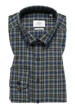 Eterna Kariertes Soft TailoringSlim Fit - Overhemd - Dunkelblau -Jack and Jones Verkoopwinkel 3d6d3d35384b49a88bcc27e0420cc95e