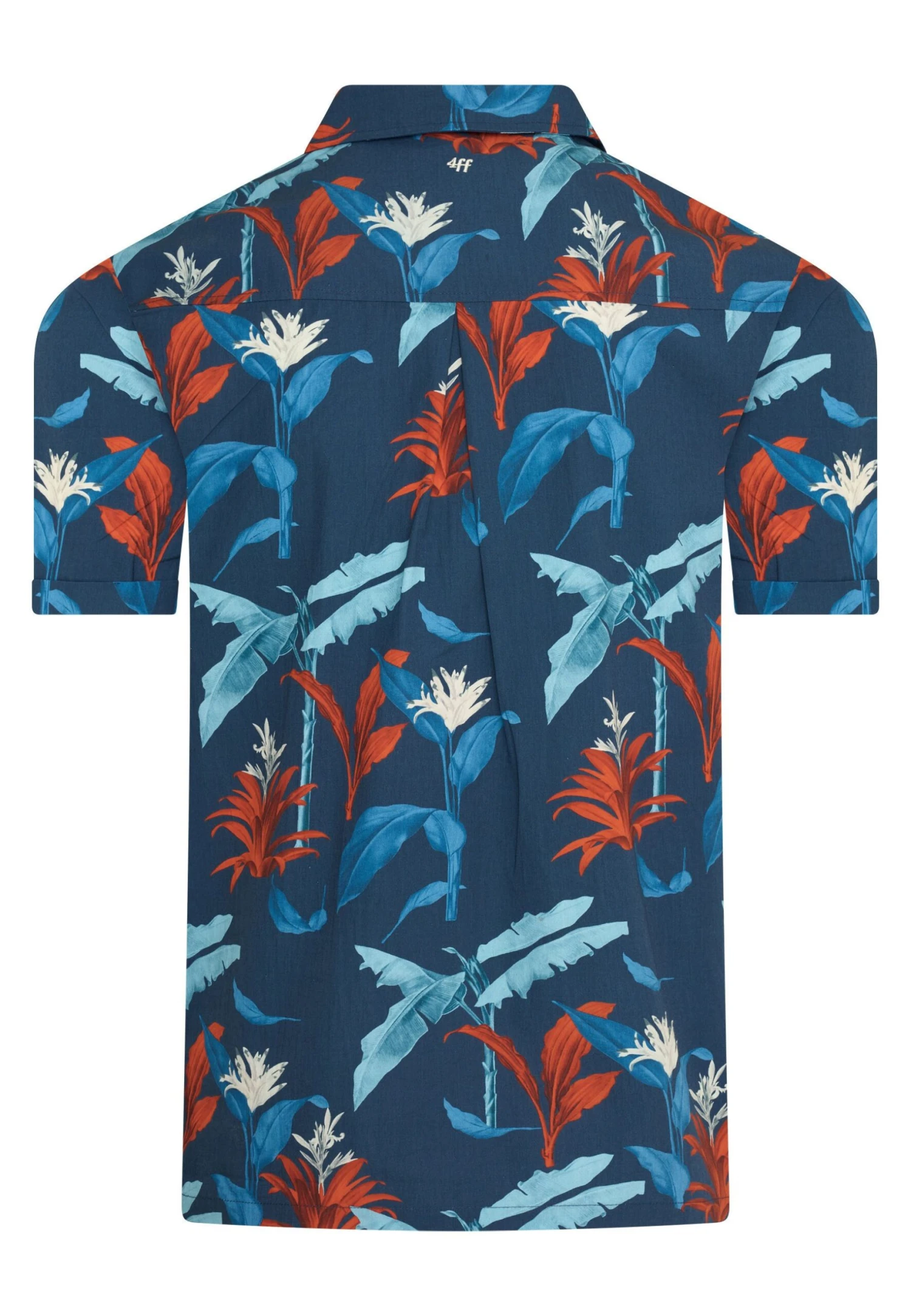 With Plant Pattern. - Overhemd - Blue 8 With Plant Pattern. - Overhemd - Blue - Afbeelding 6