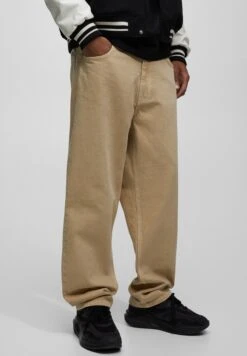 PULL & BEAR Baggy - Straight Leg Jeans - Camel