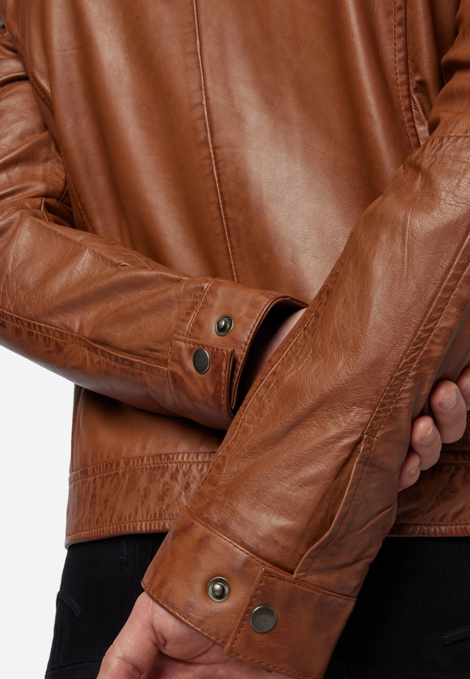 Leren Jas - Cognac Braun 7 Leren Jas - Cognac Braun - Afbeelding 5