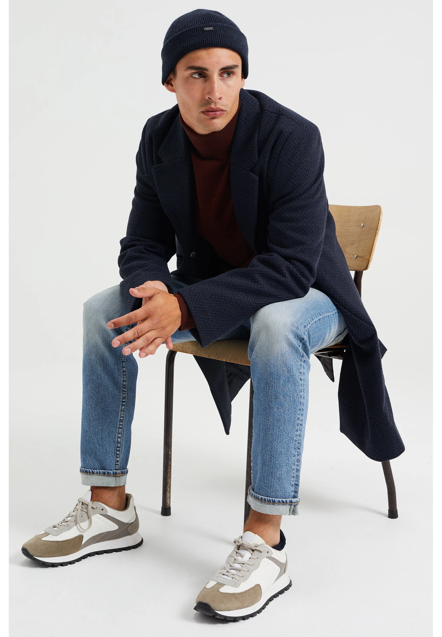 WE FASHION Conorat - Mantel - Blue 7 WE FASHION Conorat - Mantel - Blue - Afbeelding 5