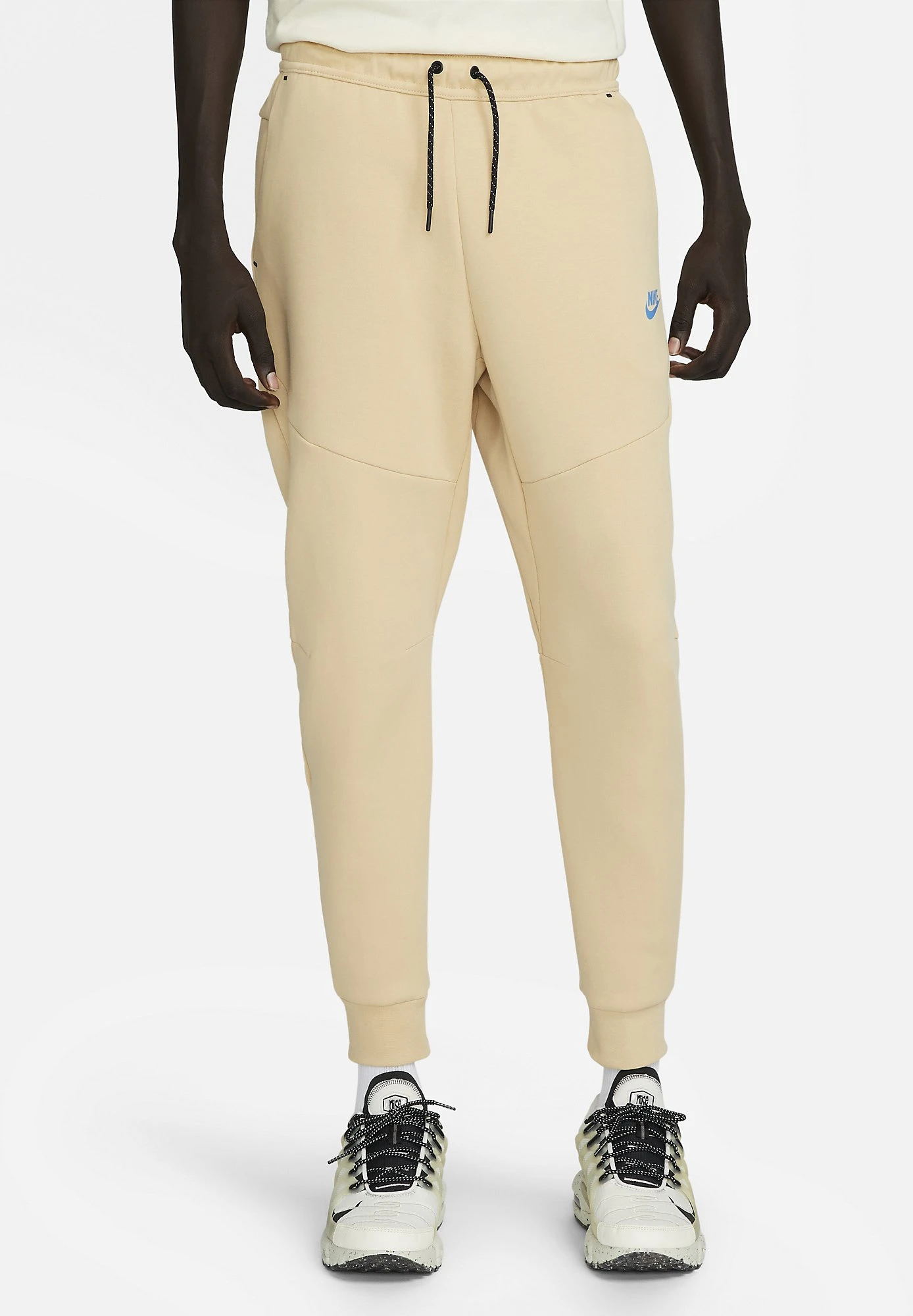 Nike Sportswear M Tch Flc S - Trainingsbroek - Sesame/Lt Photo Blue 3 Nike Sportswear M Tch Flc S - Trainingsbroek - Sesame/Lt Photo Blue