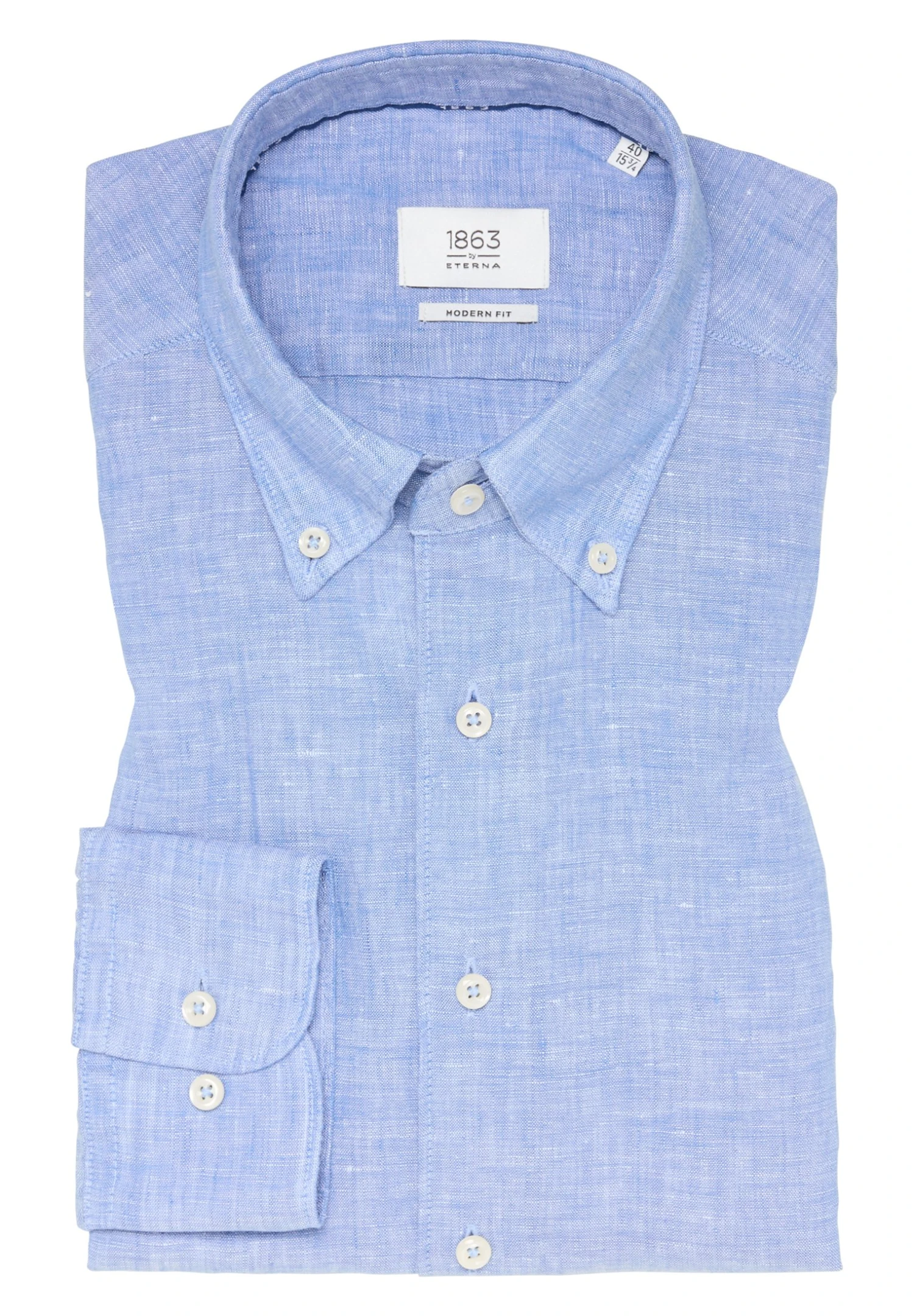 Eterna Soft Tailoring Modern Fit - Overhemd - Mittelblau 8 Eterna Soft Tailoring Modern Fit - Overhemd - Mittelblau - Afbeelding 6