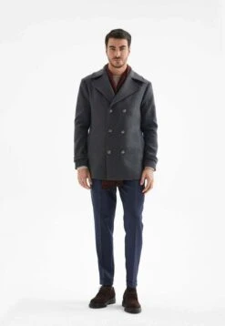 Halflange Jas - Anthracite -Jack and Jones Verkoopwinkel 40e0832cd3264f1f98d7e63e0cecee46