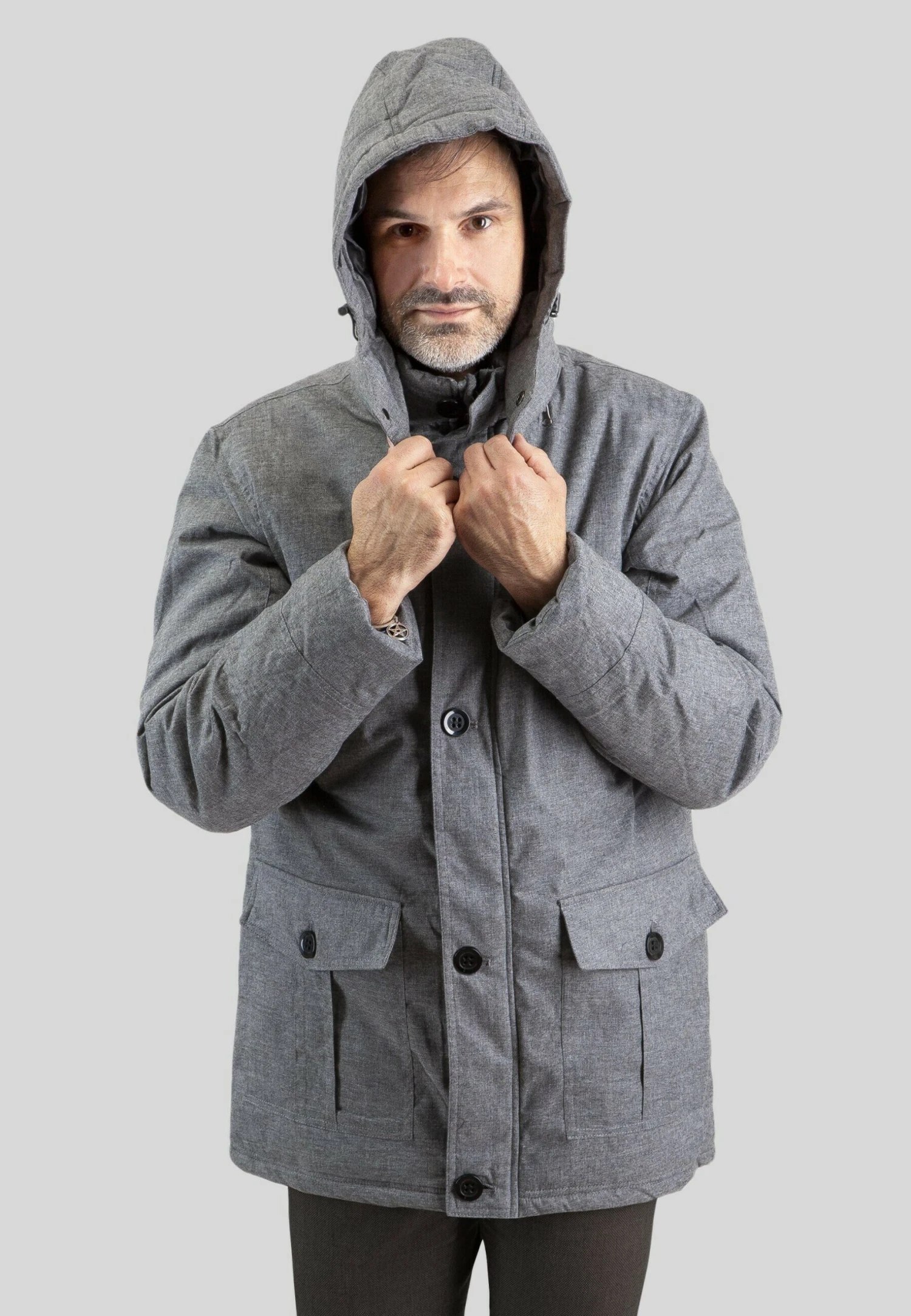 Parka - Szary 6 Parka - Szary - Afbeelding 4