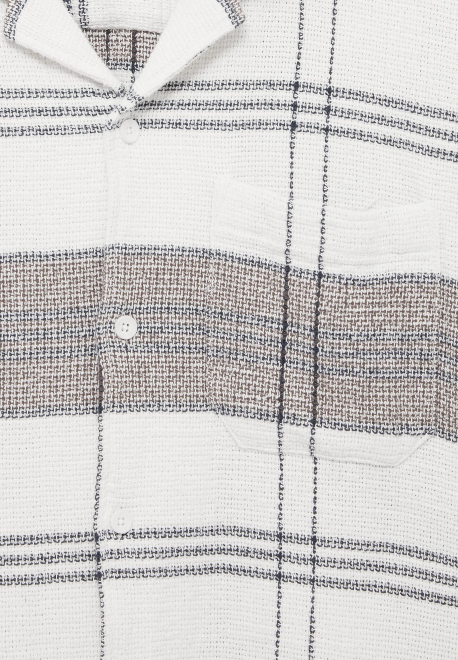 PULL & BEAR Short Sleeve Checked - Overhemd - White 8 PULL & BEAR Short Sleeve Checked - Overhemd - White - Afbeelding 6