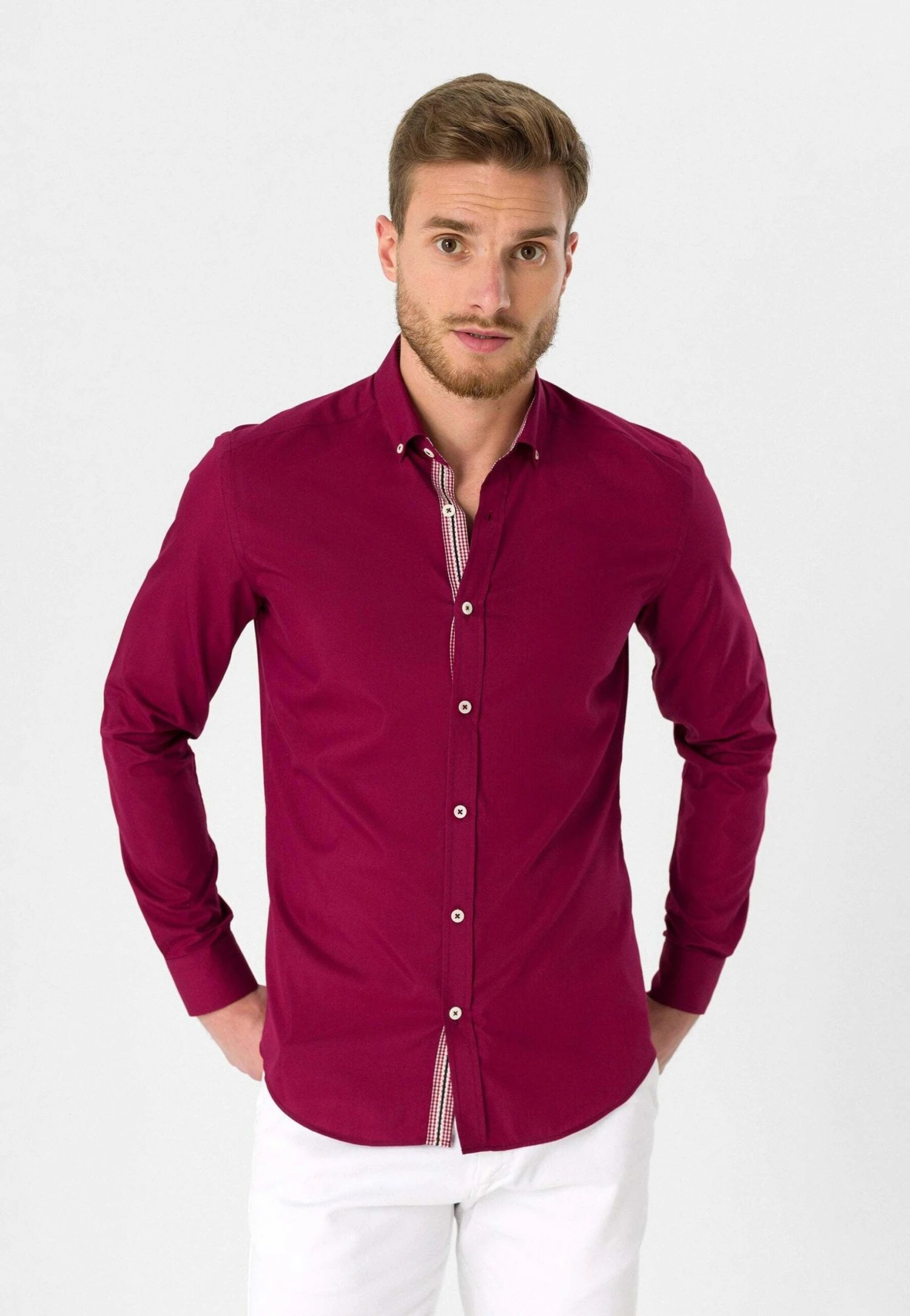 Overhemd - Bordeaux 8 Overhemd - Bordeaux - Afbeelding 6