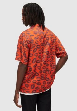 AllSaints Kiss Ss - Overhemd - Bright Red -Jack and Jones Verkoopwinkel 4547e9403053428abd3a37616232a853