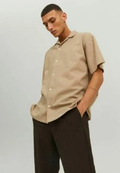 Jack & Jones Kurzarm Seersucker - Overhemd - Crockery -Jack and Jones Verkoopwinkel 4644bf1848814f168a47db1bf59c202e