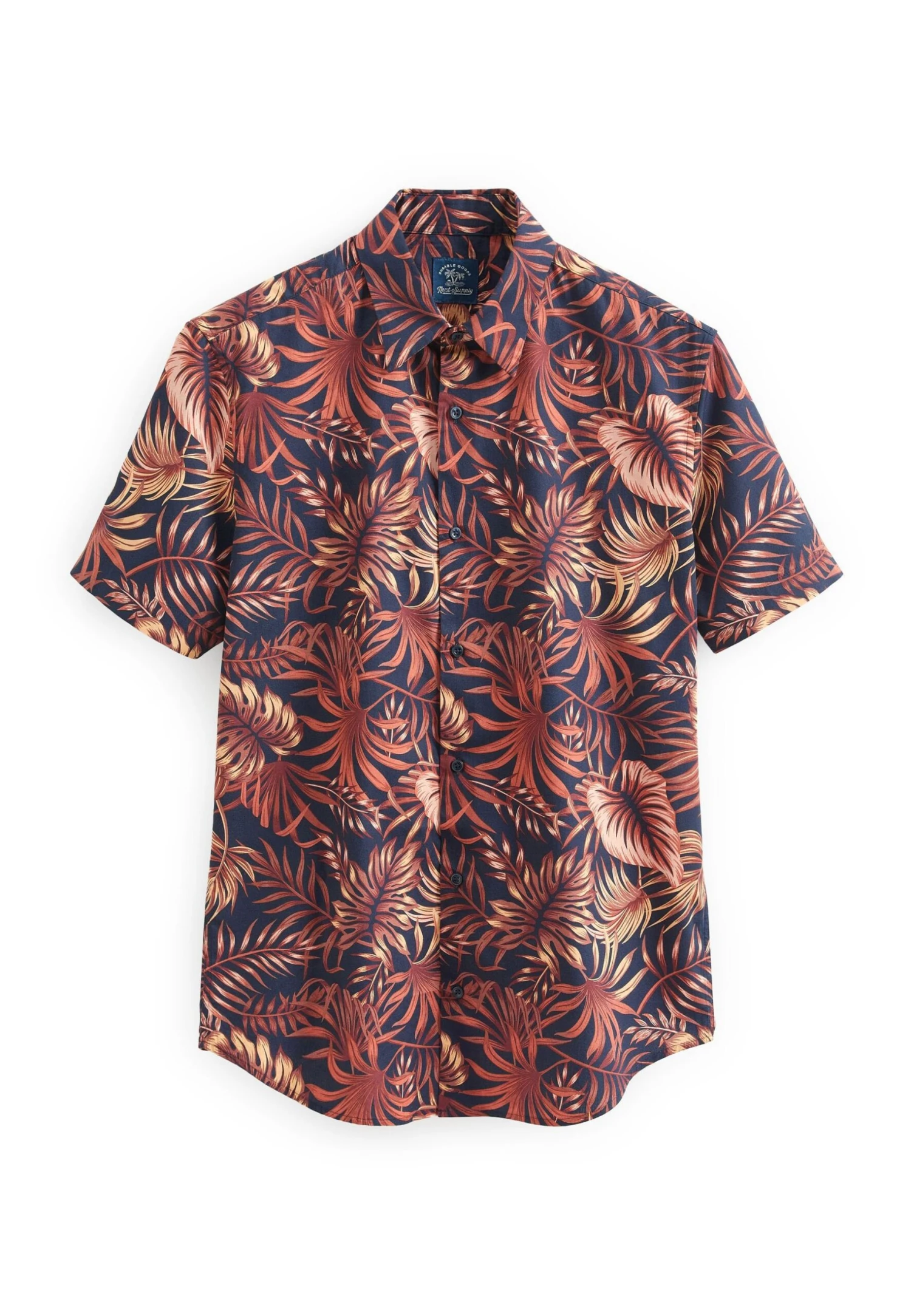 Next Short Sleeve Floral Standard - Overhemd - Navy Blue 6 Next Short Sleeve Floral Standard - Overhemd - Navy Blue - Afbeelding 4