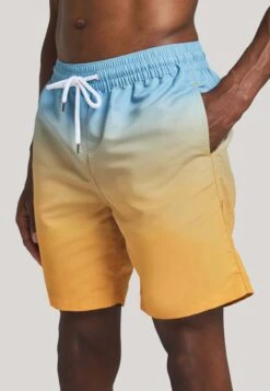 Dip Dye Print - Zwemshorts - Cool Blue Amp Sunset Yellow