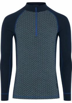 Langærmet Med Lynlås - Hemd - Blue