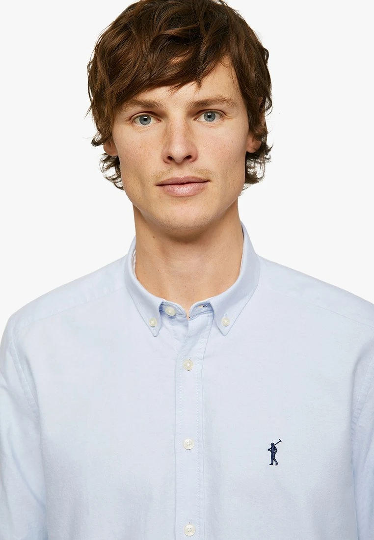 POLO CLUB Man Long Sleeve Custom Fit Oxford Shirt - Overhemd - Sky Blue 6 POLO CLUB Man Long Sleeve Custom Fit Oxford Shirt - Overhemd - Sky Blue - Afbeelding 4