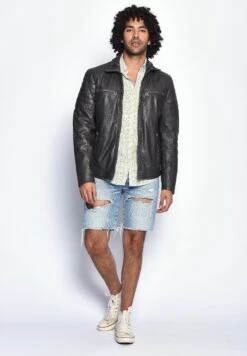 Maze William - Leren Jas - Grey -Jack and Jones Verkoopwinkel 4a150d42312542b3b984f84161eb2588