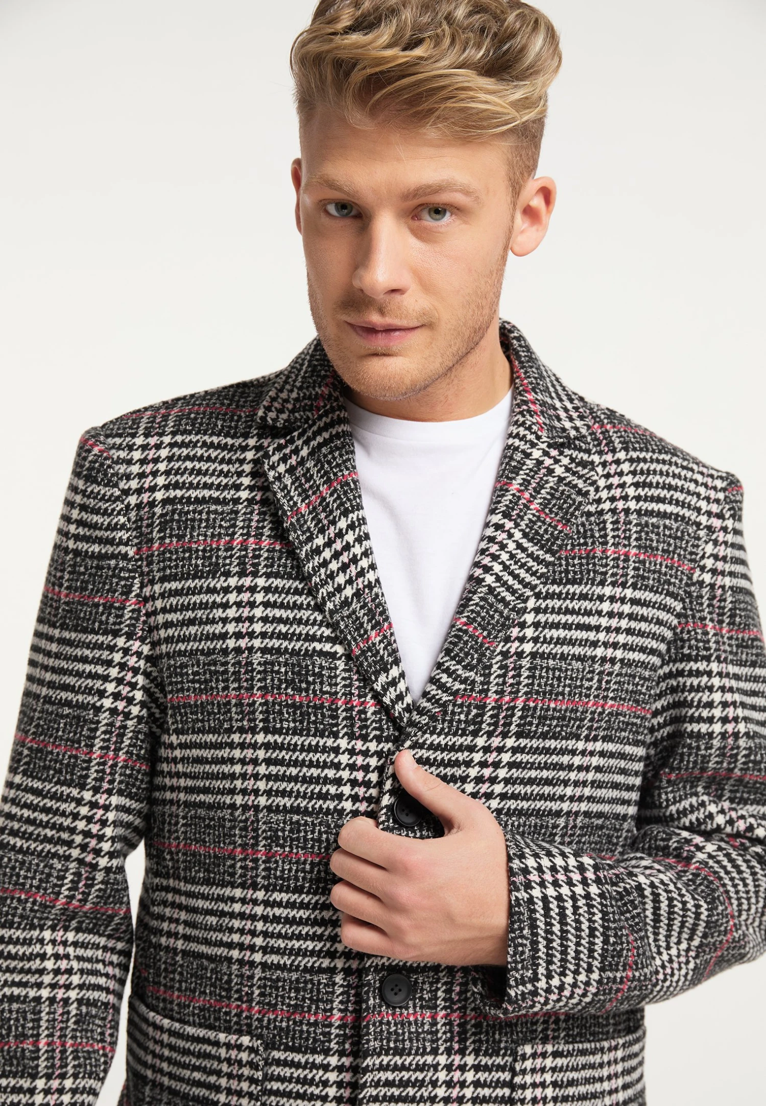 Halflange Jas - Schwarz Weiss 6 Halflange Jas - Schwarz Weiss - Afbeelding 4