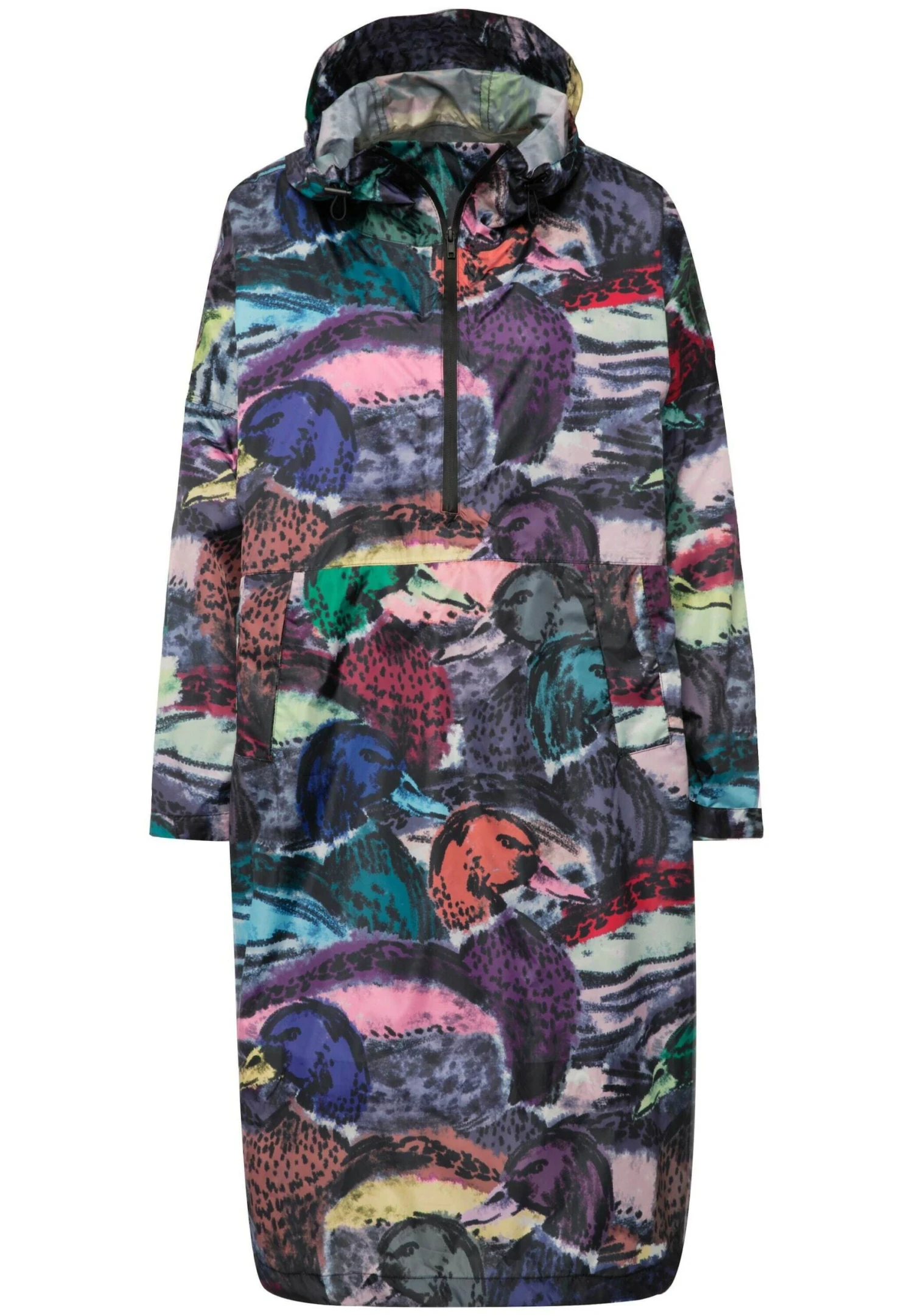 Regencape Unisex 3X-Funktion Print Kapuze Zipper Langarm - Halflange Jas - Marine 8 Regencape Unisex 3X-Funktion Print Kapuze Zipper Langarm - Halflange Jas - Marine - Afbeelding 6