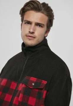 URBAN CLASSICS Jas - Black/Redcheck -Jack and Jones Verkoopwinkel 4d7de4ea21cd4612aea73683837fbe59