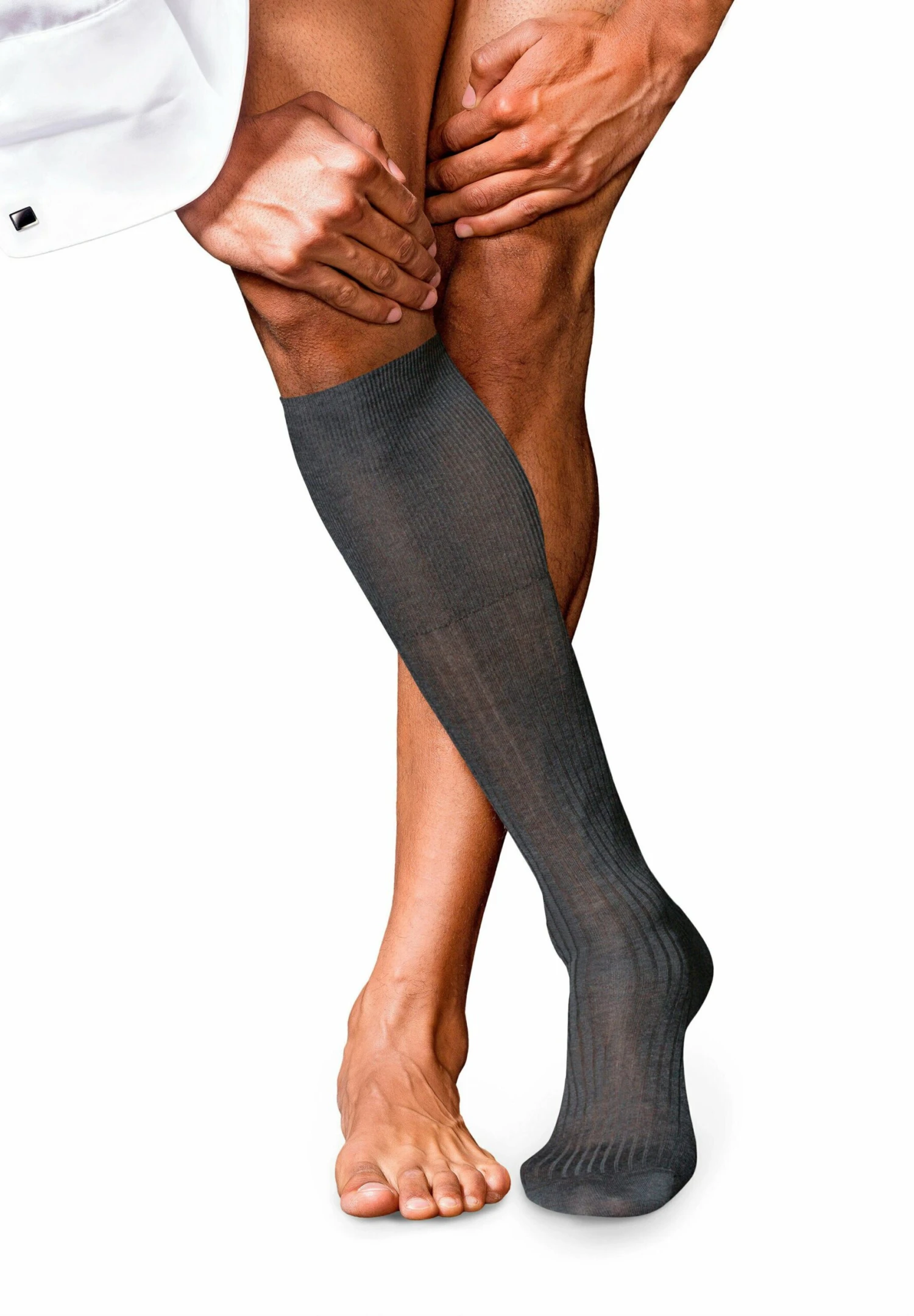 Falke No. 10 Pure Fil D´Écosse Luxury Line - Kniekousen - Anthracite Mel 4 Falke No. 10 Pure Fil D´Écosse Luxury Line - Kniekousen - Anthracite Mel - Afbeelding 2