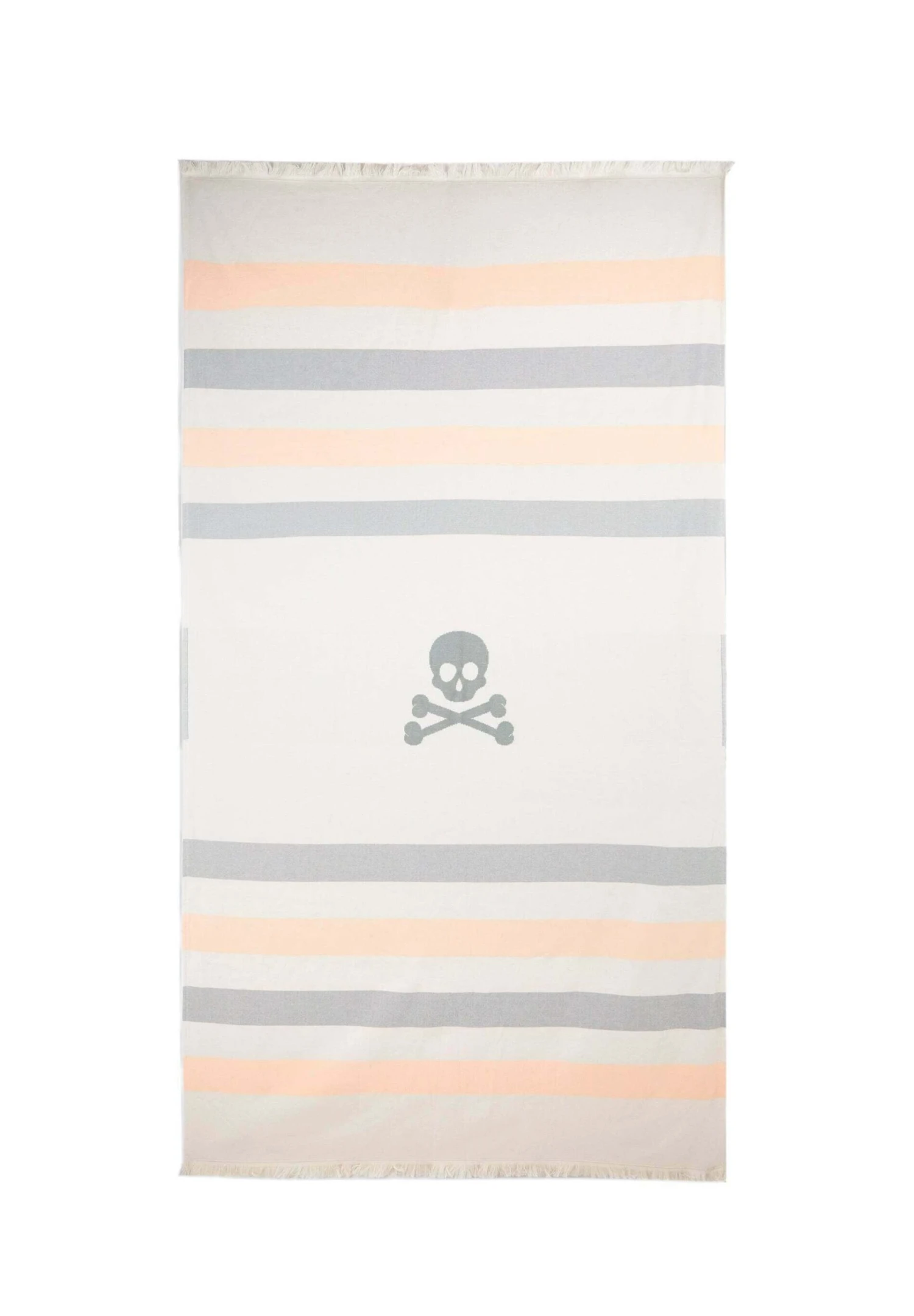 Scalpers With Skull Striped- Strandhanddoek - Beige 3 Scalpers With Skull Striped- Strandhanddoek - Beige