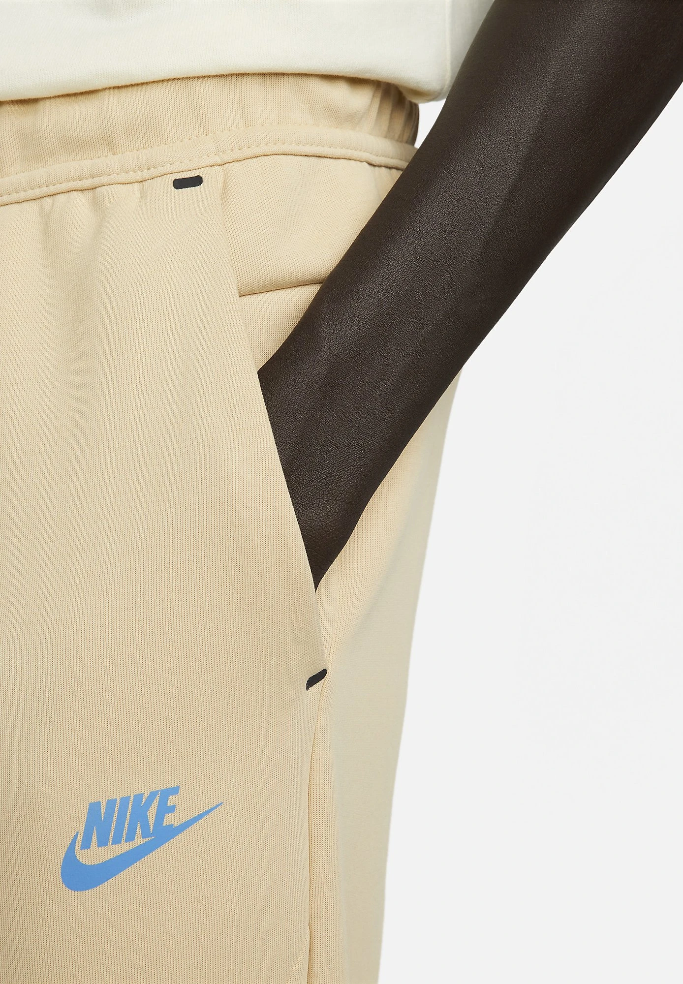 Nike Sportswear M Tch Flc S - Trainingsbroek - Sesame/Lt Photo Blue 6 Nike Sportswear M Tch Flc S - Trainingsbroek - Sesame/Lt Photo Blue - Afbeelding 4