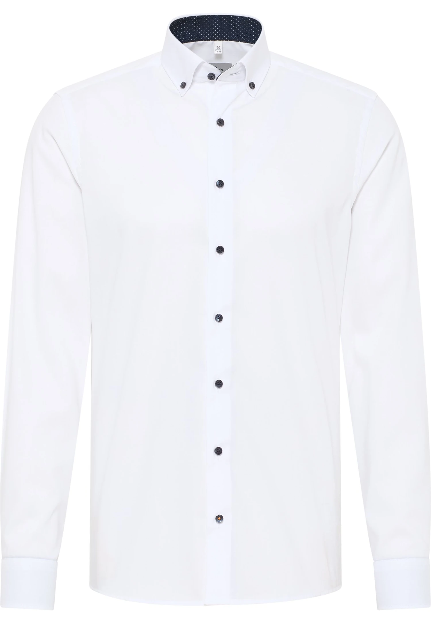 Eterna Unifarbenes Pinpoint - Overhemd - Weiß 6 Eterna Unifarbenes Pinpoint - Overhemd - Weiß - Afbeelding 4