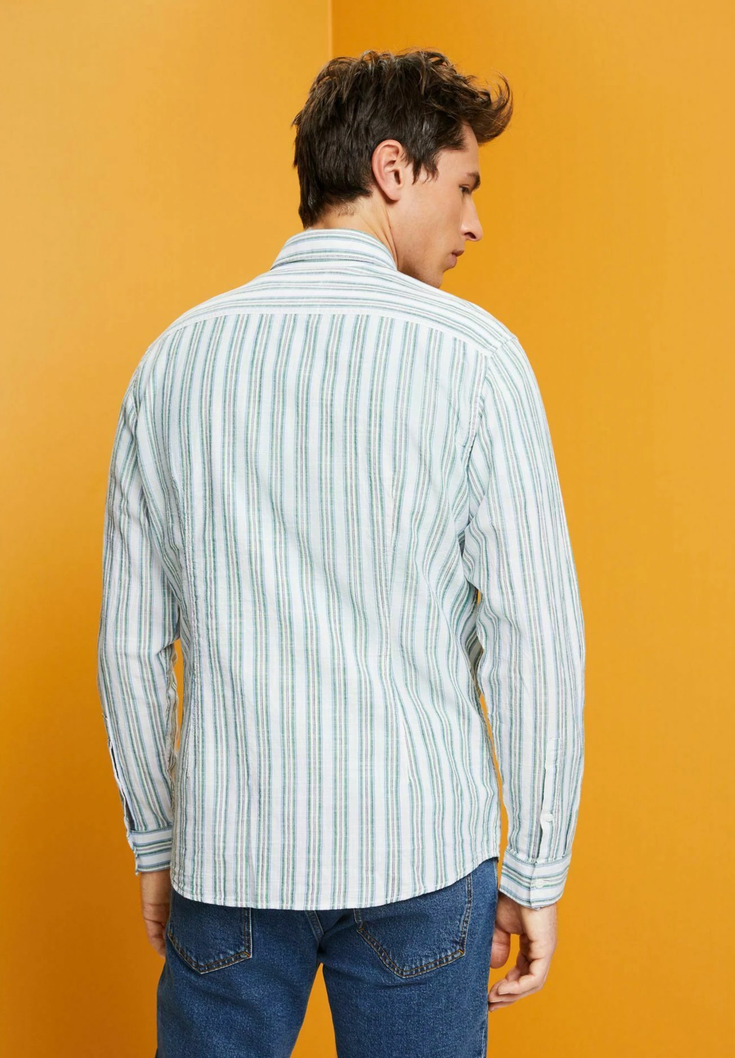 Edc By Esprit Gestreiftes Aus - Overhemd - White 7 Edc By Esprit Gestreiftes Aus - Overhemd - White - Afbeelding 5