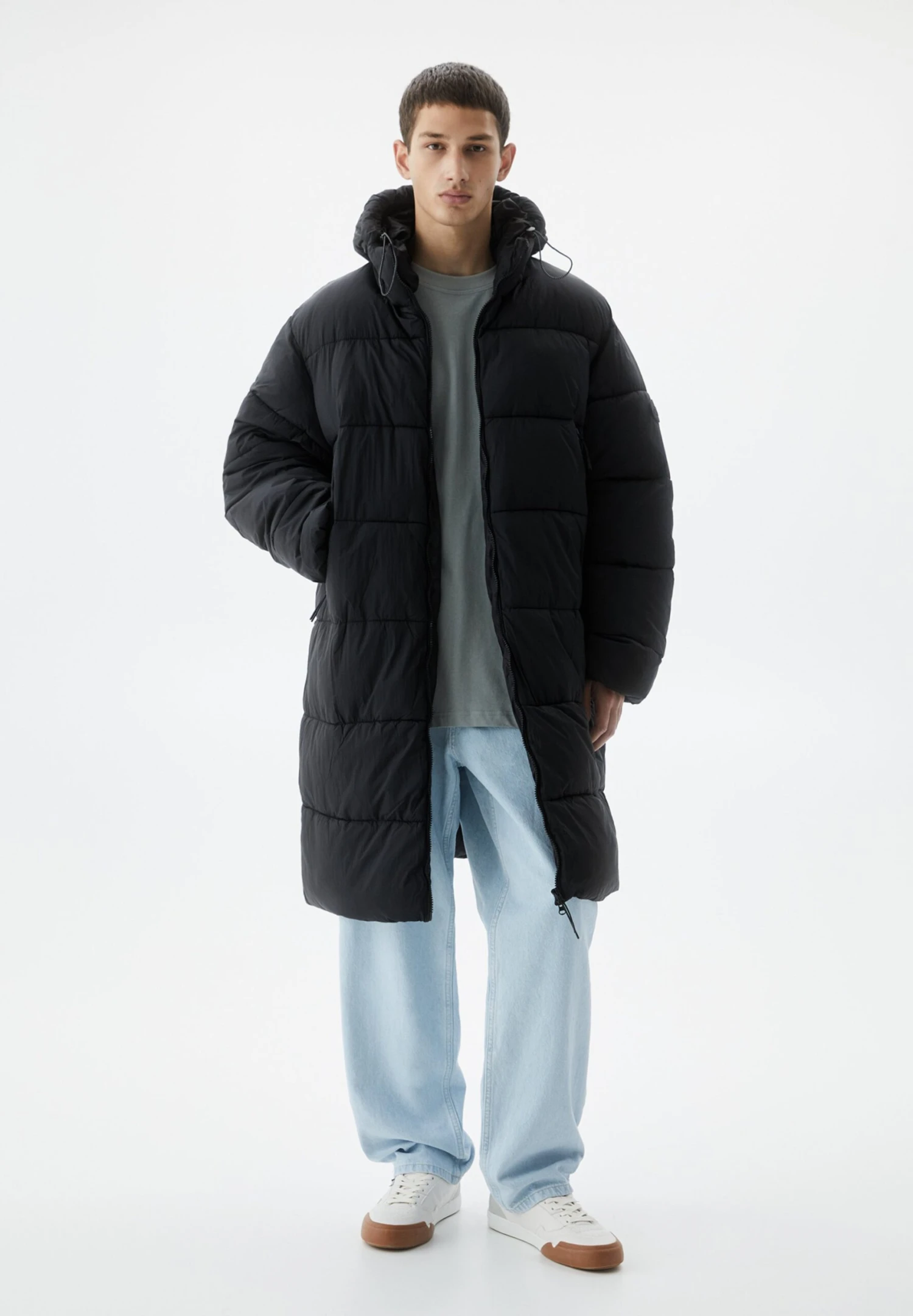 PULL & BEAR Basic- Winterjas - Mottled Black 8 PULL & BEAR Basic- Winterjas - Mottled Black - Afbeelding 6