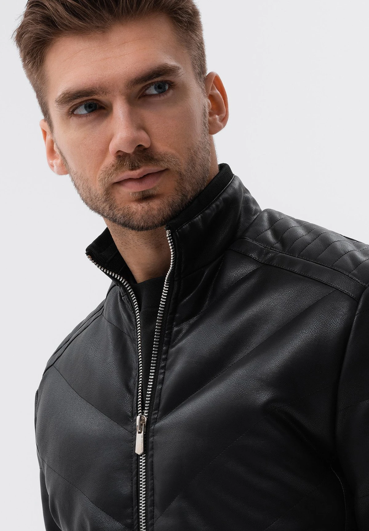 Quilted Classic - Imitatieleren Jas - Black 5 Quilted Classic - Imitatieleren Jas - Black - Afbeelding 3