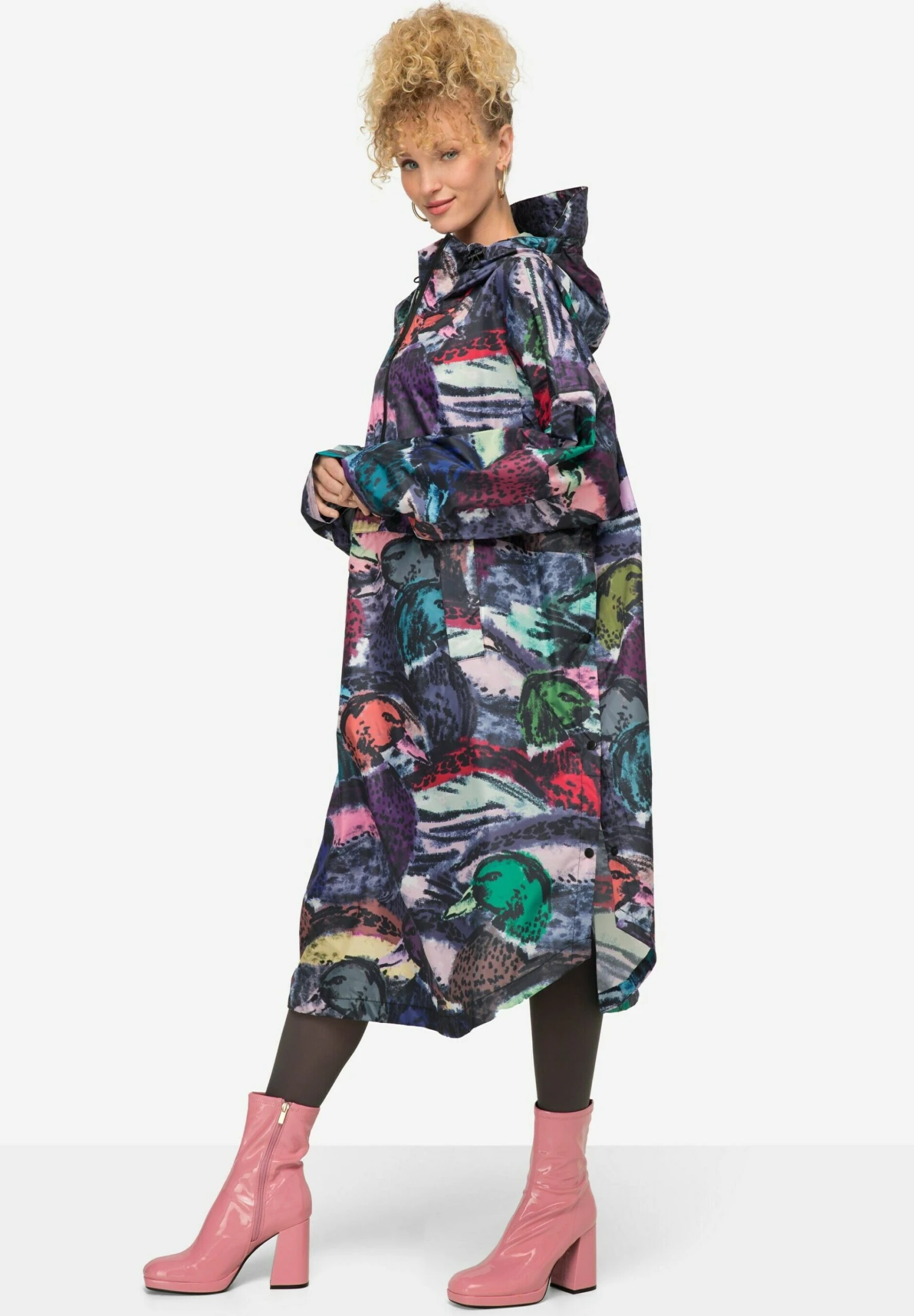 Regencape Unisex 3X-Funktion Print Kapuze Zipper Langarm - Halflange Jas - Marine 7 Regencape Unisex 3X-Funktion Print Kapuze Zipper Langarm - Halflange Jas - Marine - Afbeelding 5