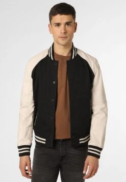 Strellson Leren Jas - Schwarz Kitt