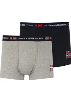 2 Pack - Boxershort - Schwarz /Grau Melange