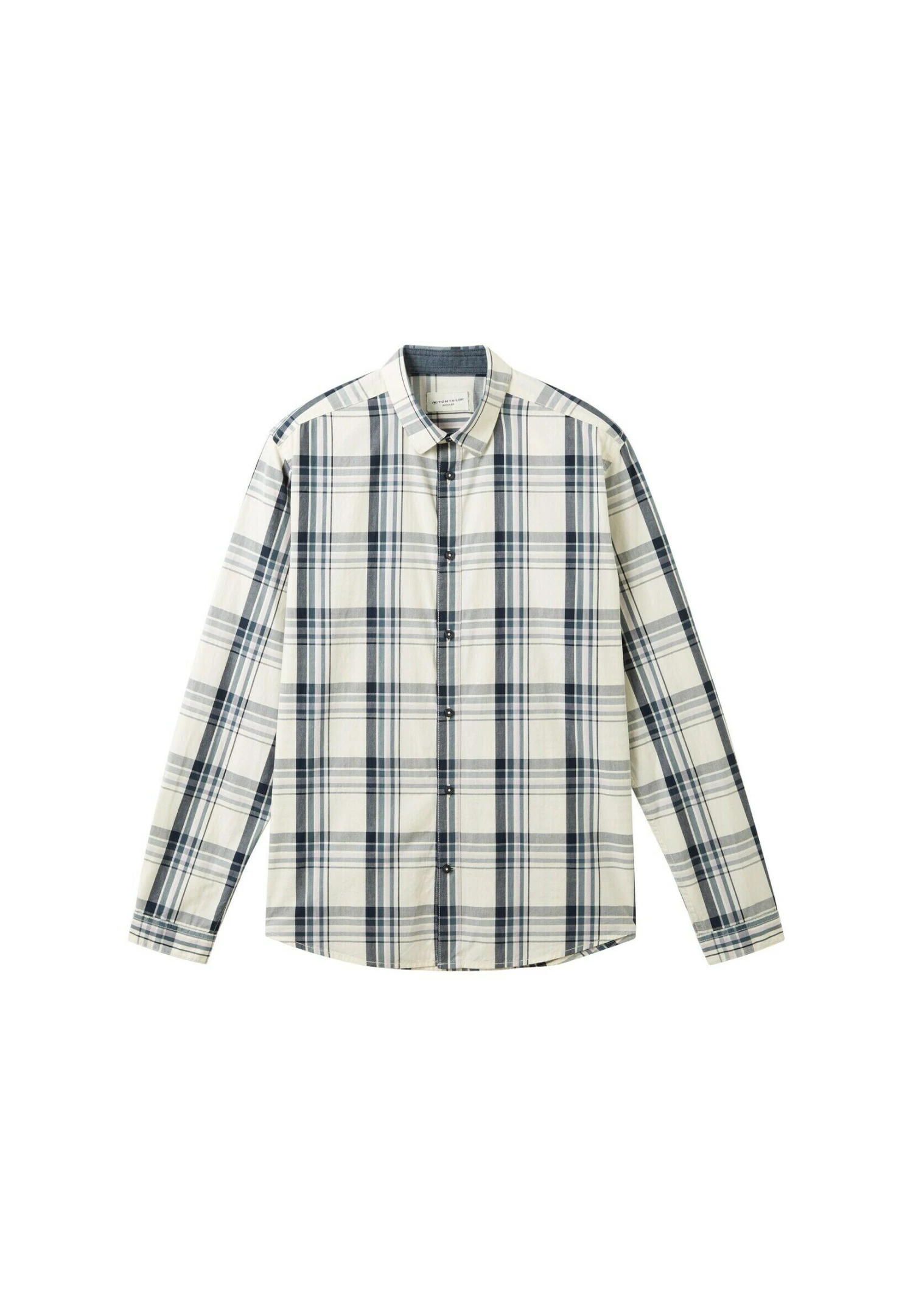 Tom Tailor Karriertes- Overhemd - Off White Teal Lilac Check 7 Tom Tailor Karriertes- Overhemd - Off White Teal Lilac Check - Afbeelding 5