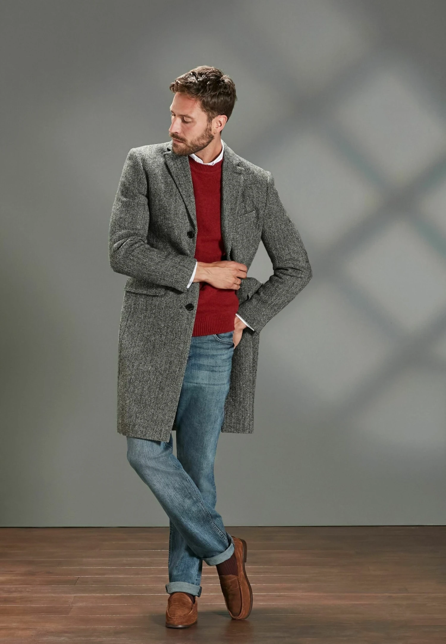 Next Signature Harris - Mantel - Grey 3 Next Signature Harris - Mantel - Grey